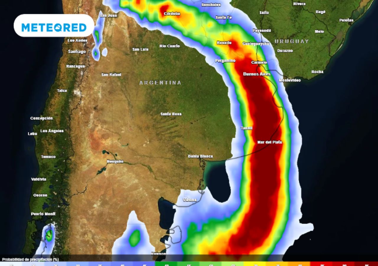 Alerta naranja avanzan severas tormentas por el centro de Argentina