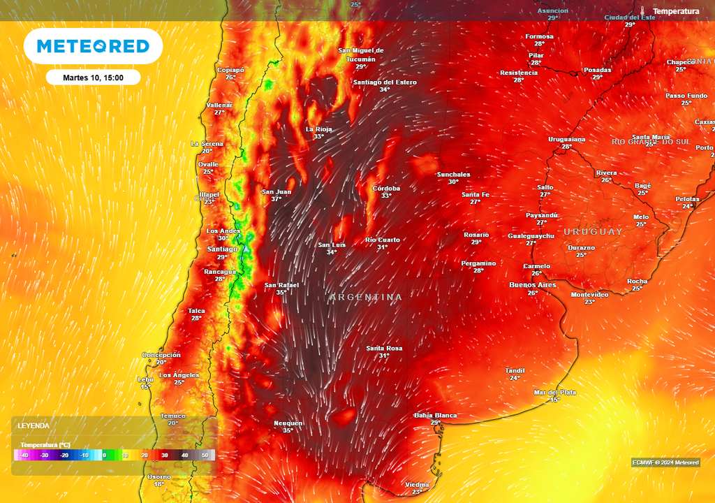 Temperatura, Aumento, Termico, Pampeana, Buenos Aires, Argentina