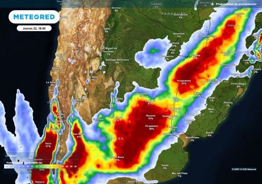 Alerta naranja en Argentina: este jueves se aproximan tormentas con granizo, lluvias y r&aacute;fagas fuertes