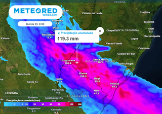 Região Sul do Brasil sob alerta de tempo severo e de chuvas volumosa até a sexta-feira