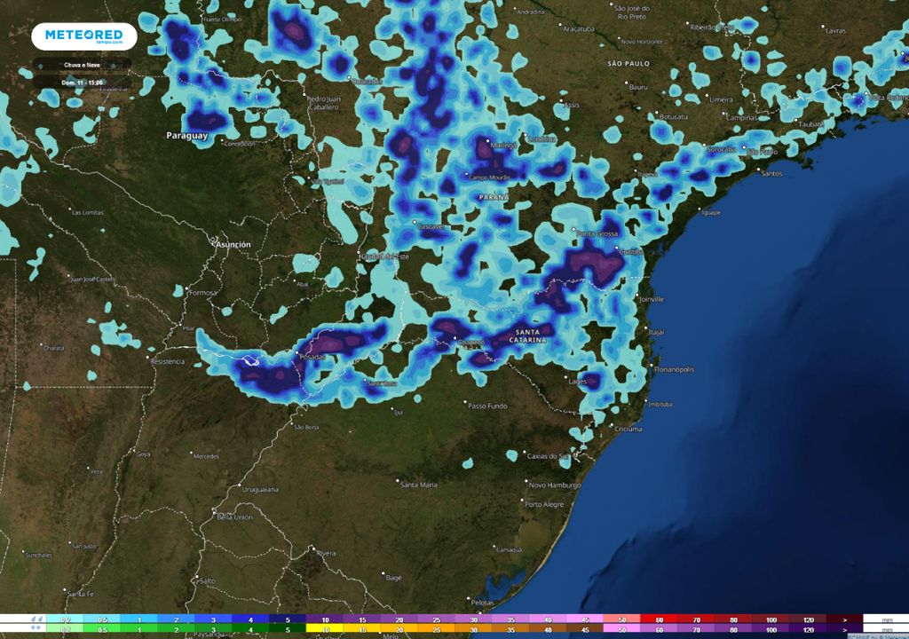 alerta de tempo severo na Região Sul