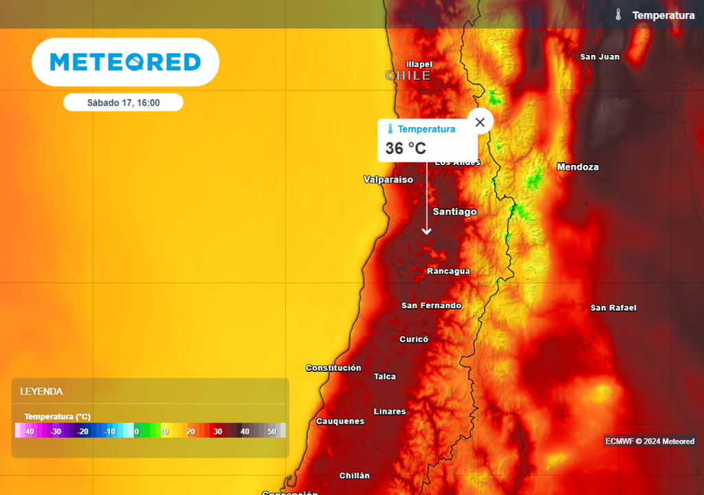 Mapa de temperaturas