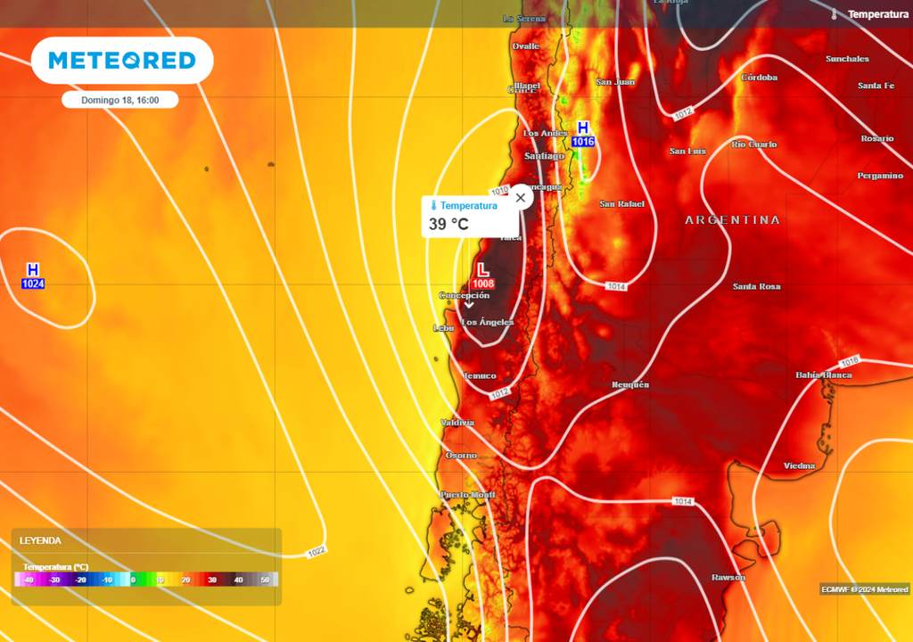 Mapa de temperaturas