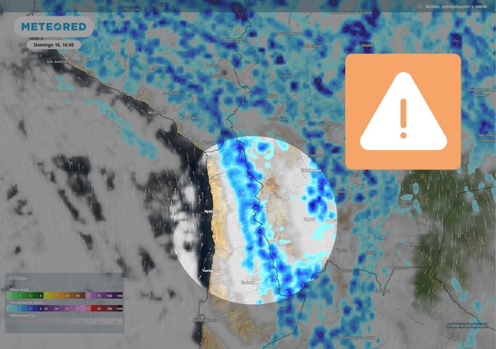 alerta lluvias norte Chile