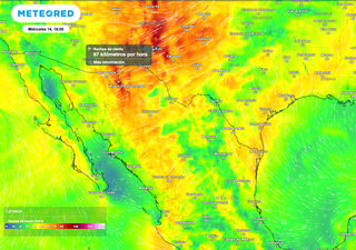 Alerta por intensas rachas de viento de 70 a 90 km/h en estados a lo largo del Norte y Noreste de México