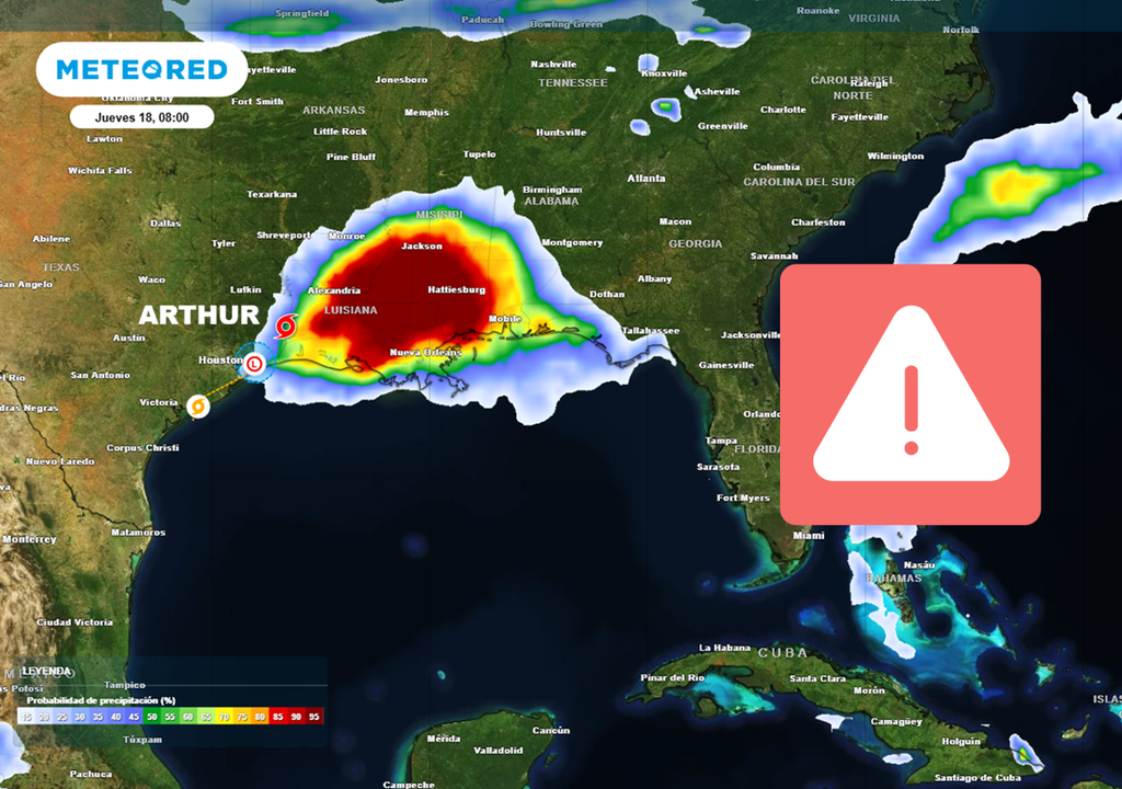Alerta por la tormenta Arthur sobre el sur de EE.UU., su remanente dejará graves inundaciones en pleno Mundial de Fútbol Alerta por la tormenta Arthur sobre el sur de EE.UU., su remanente dejará graves inundaciones en pleno Mundial de Fútbol