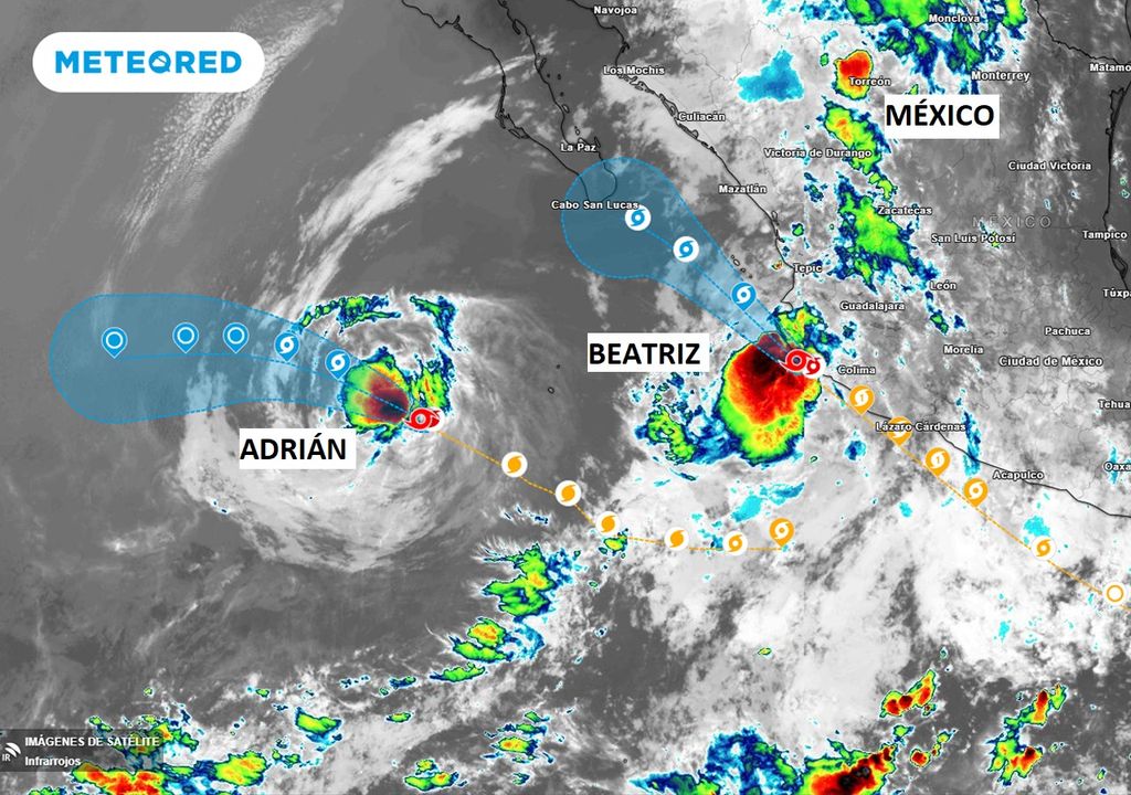 huracán Adrián tormenta tropical Beatriz México