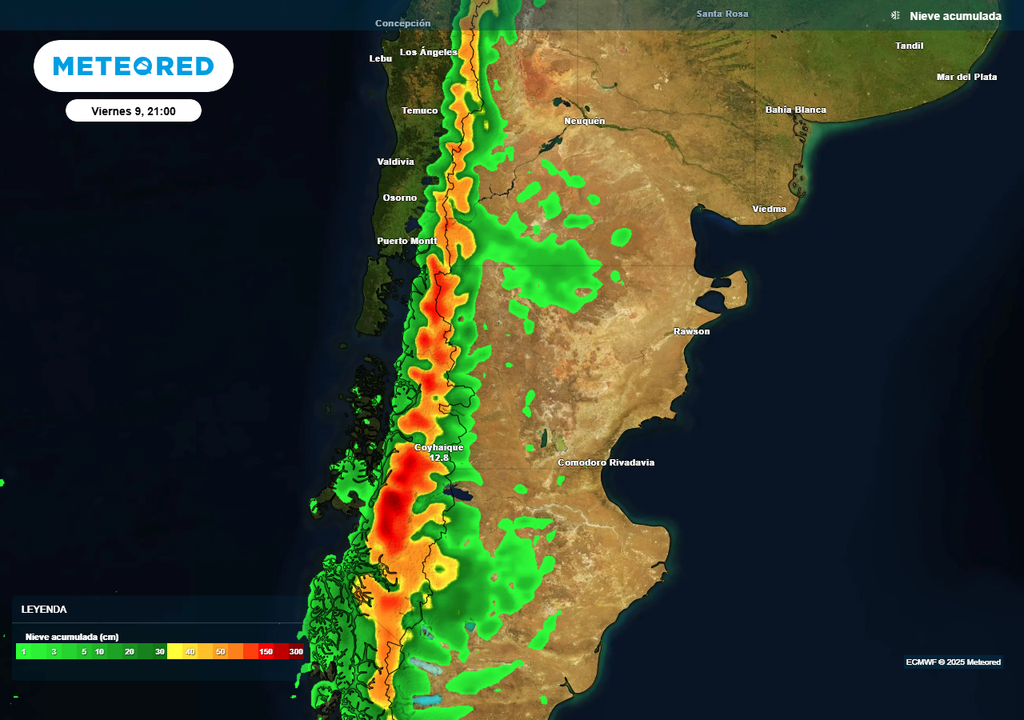 Nevadas, Nieve, Alerta, Patagonia, Argentina, Pronostico