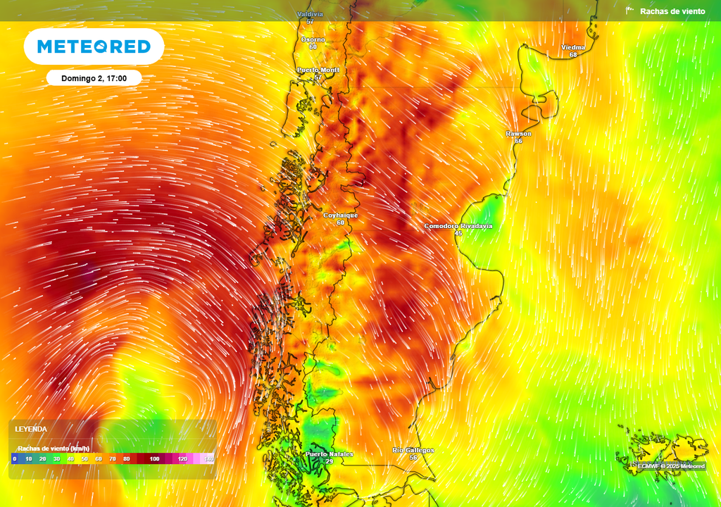 Rafagas, Viento, Alerta, Patagonia, Argentina, Pronostico