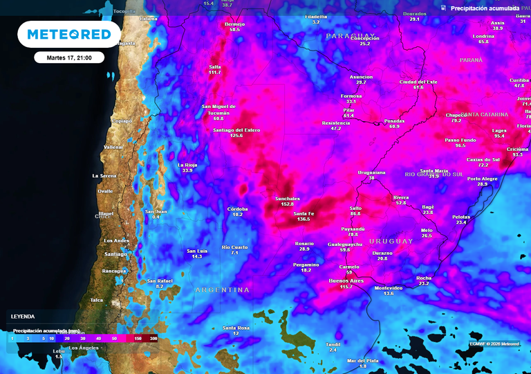 Alerta por tormentas fuertes y marcado alivio t&eacute;rmico en el centro y norte de Argentina