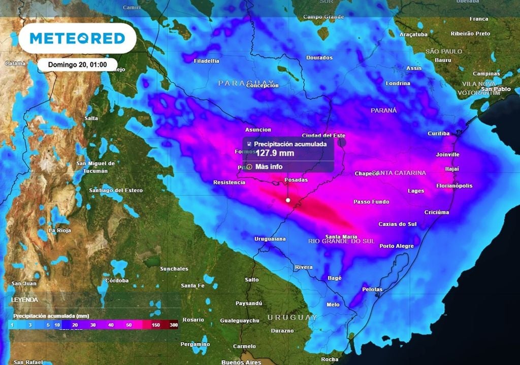 Alerta por tormentas fuertes a severas para: Misiones, Corrientes, Formosa, Chaco y el norte de Santa Fe Sábado 19 en alerta por tormentas fuertes a severas para: Misiones, Corrientes, Formosa, Chaco y el norte de Santa Fe, por posible granizo, ráfagas, e intensas precipitaciones en cortos periodos, pudiendo superar puntualmente los 100 mm acumulados.