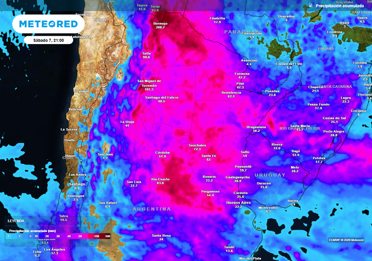 Alerta por tormentas severas y vientos intensos en el centro y oeste de Argentina este lunes y madrugada del martes