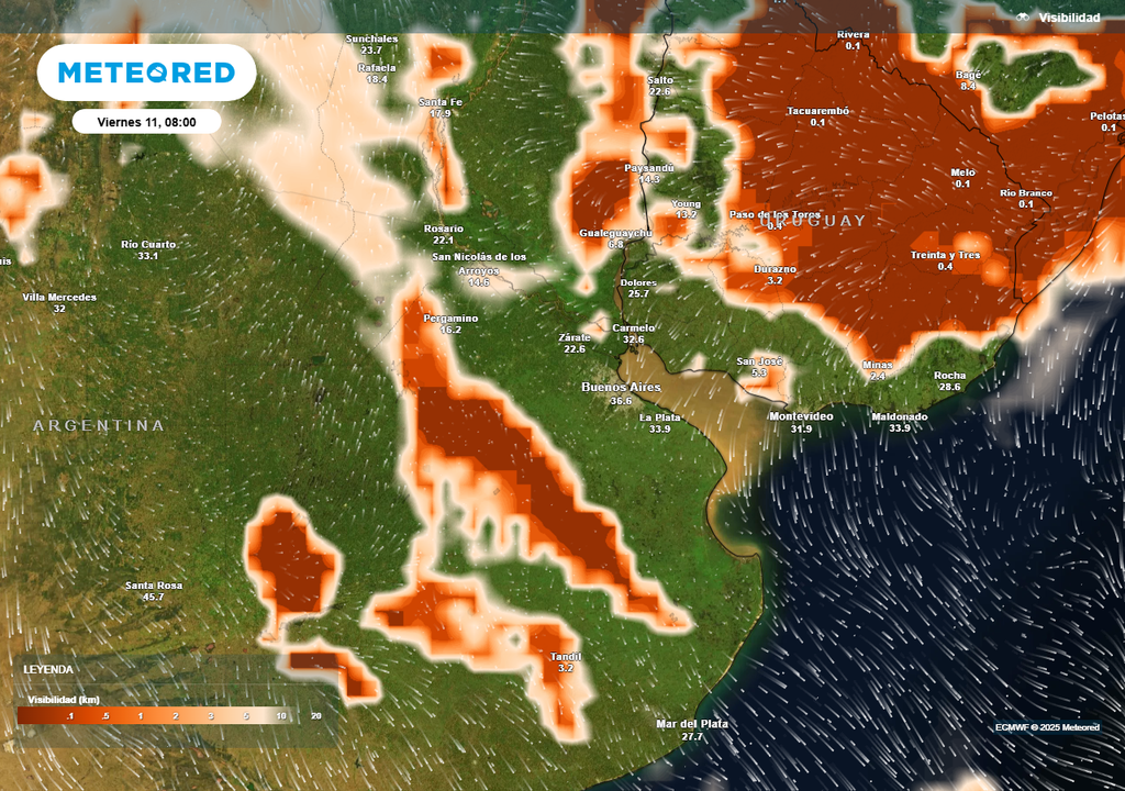 Niebla, Neblina, Visibilidad, Buenos Aires, Argentina, Pronostico