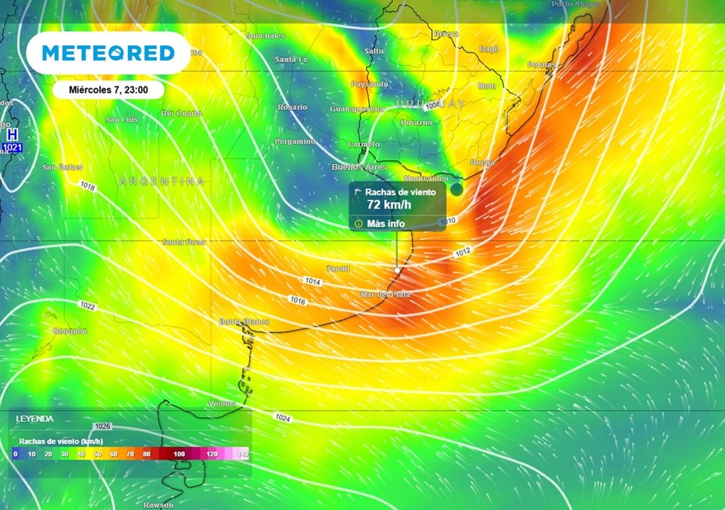 Rágas de viento en Bs As con alerta Alerta por ráfagas de viento en Buenos Aires, con ráfagas del este por la noche del miércoles 7.