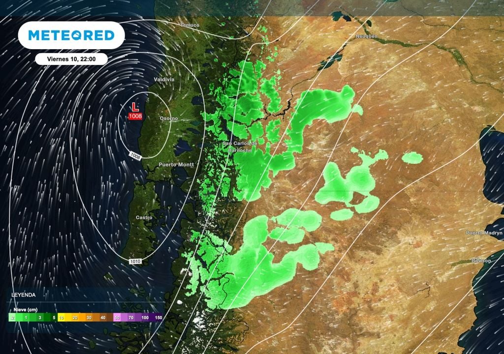Nevadas viernes Durante el segundo episodio del viernes 10 de julio la isoterma de 0 ºC podrá ubicarse en niveles más bajos, por lo que las nevadas podrán alcanzar temporariamente cotas más bajas.