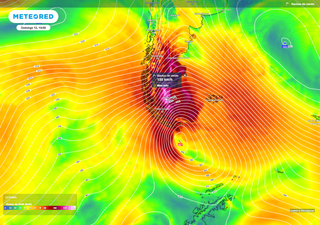 Alerta roja: un temporal de invierno en pleno verano dejará vientos extremos de +140 km/h en la Patagonia este domingo