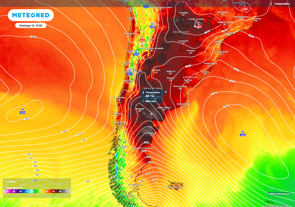 Tiempo clima alerta rojo Argentina pronóstico calor