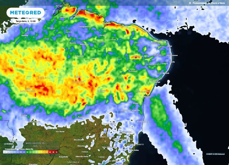 Alerta vermelho de acumulado de chuva para Bahia: Salvador pode receber 170 mm; veja a previs&atilde;o