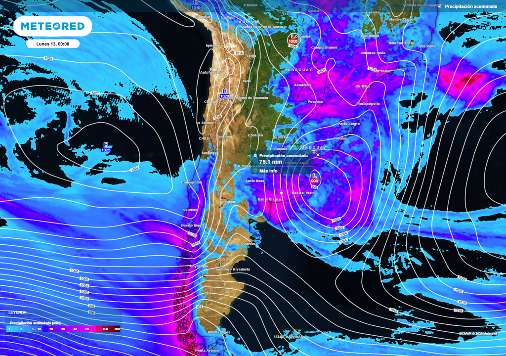 Tiempo alerta Argentina tormentas vientos fuertes SMN clima pronóstico fin de semana largo octubre