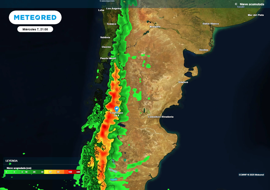 Nieve, Nevadas, Alerta, Patagonia, Argentina, Pronostico