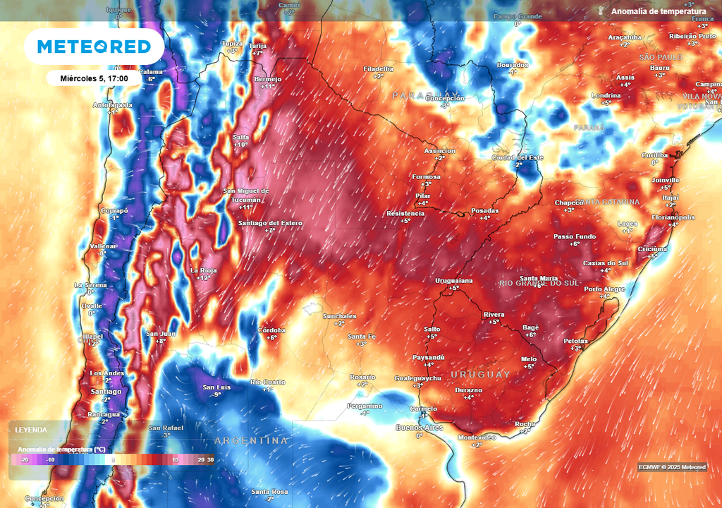 Temperatura, Alerta, Extrema, Noreste, Argentina