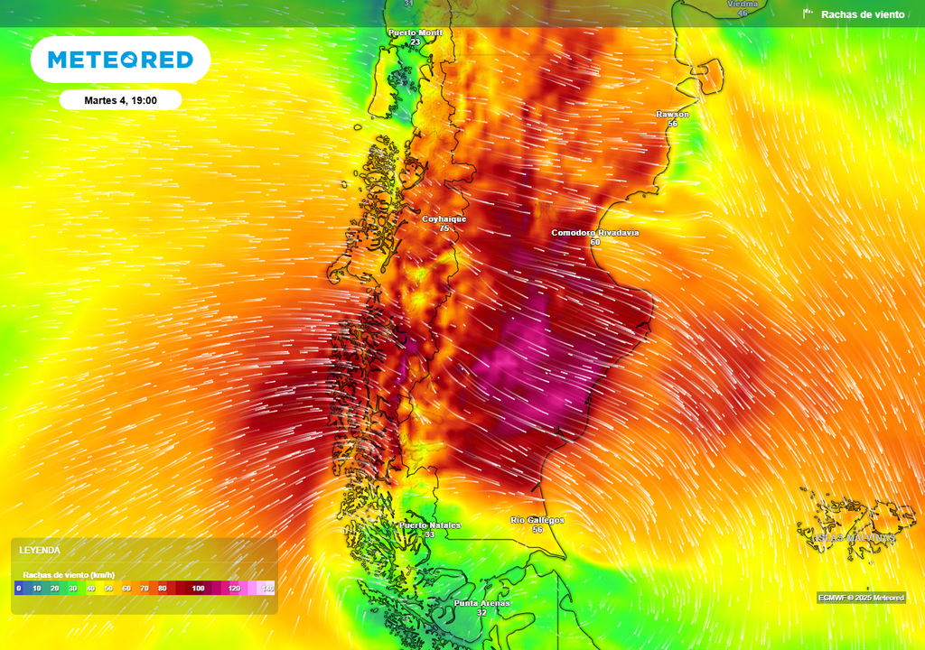 Viento, Rafagas, Alerta, Patagonia, Argentina, Pronostico