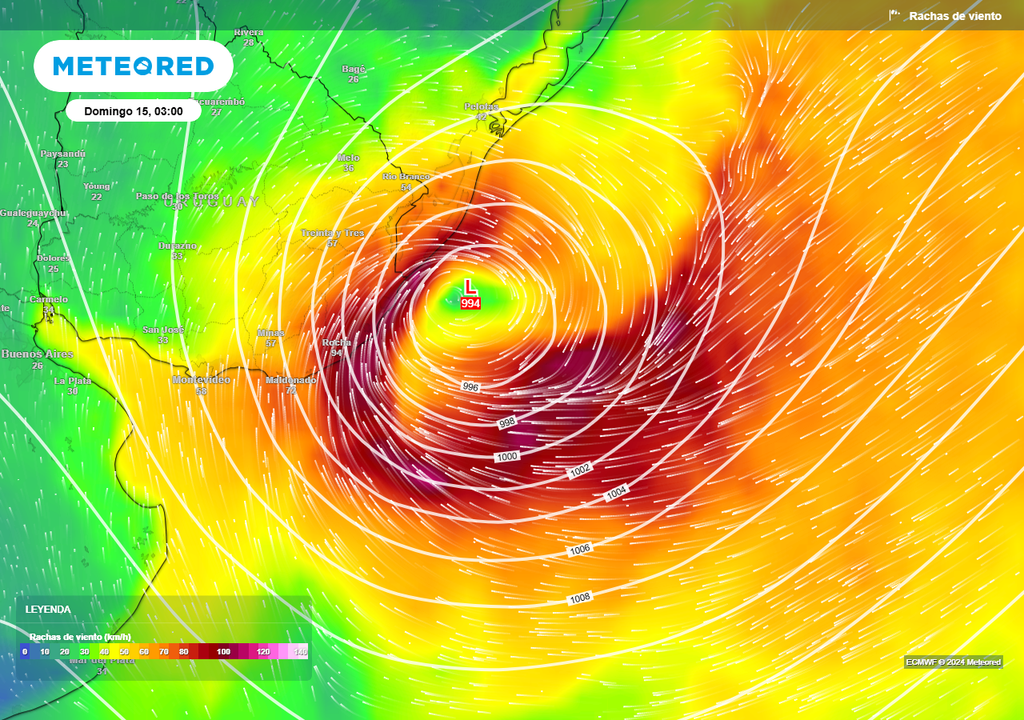 Ráfagas, Ciclogénesis, Viento, Lluvia, Argentina, Uruguay