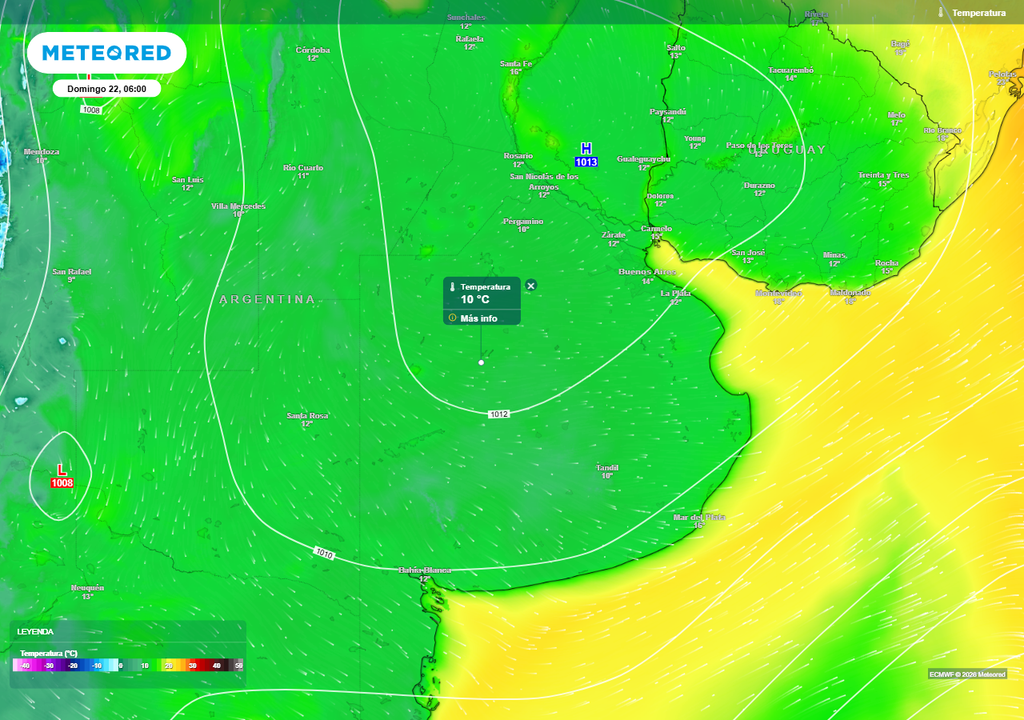 Se prevé un domingo muy fresco en el comienzo de la mañan en el centro del país.