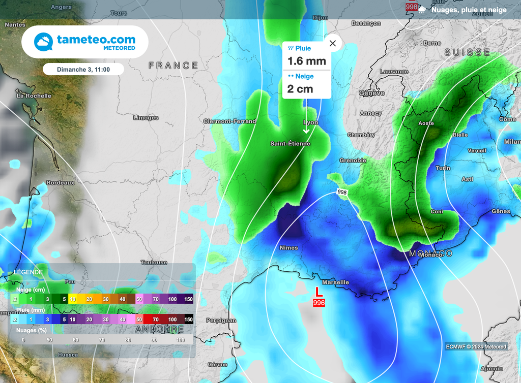 Les chutes de neige pourront être fortes en montagne. En vallée du Rhône, on ne peut exclure une couche au sol. Les chutes de neige pourront être fortes en montagne. En vallée du Rhône, on ne peut exclure une couche au sol.