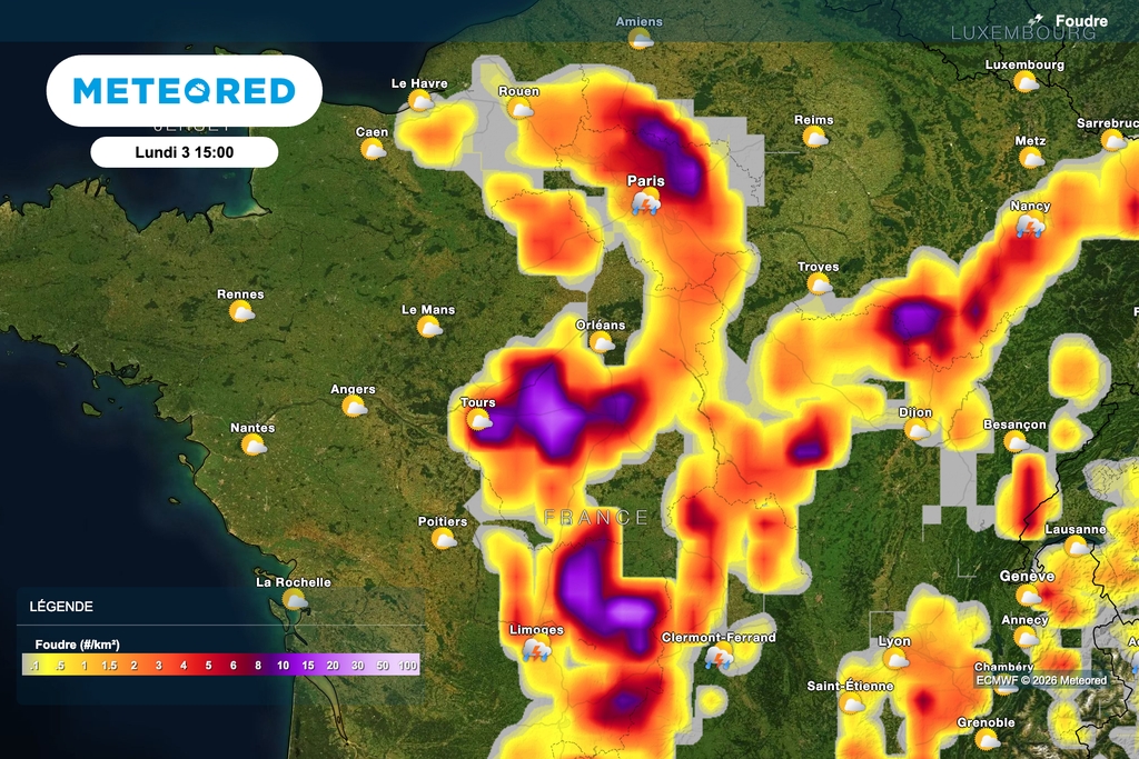 Des orages parfois violents attendus cet après-midi entre le Centre, l'Île-de-France et la Champagne ! Des orages parfois violents attendus cet après-midi entre le Centre, l'Île-de-France et la Champagne !