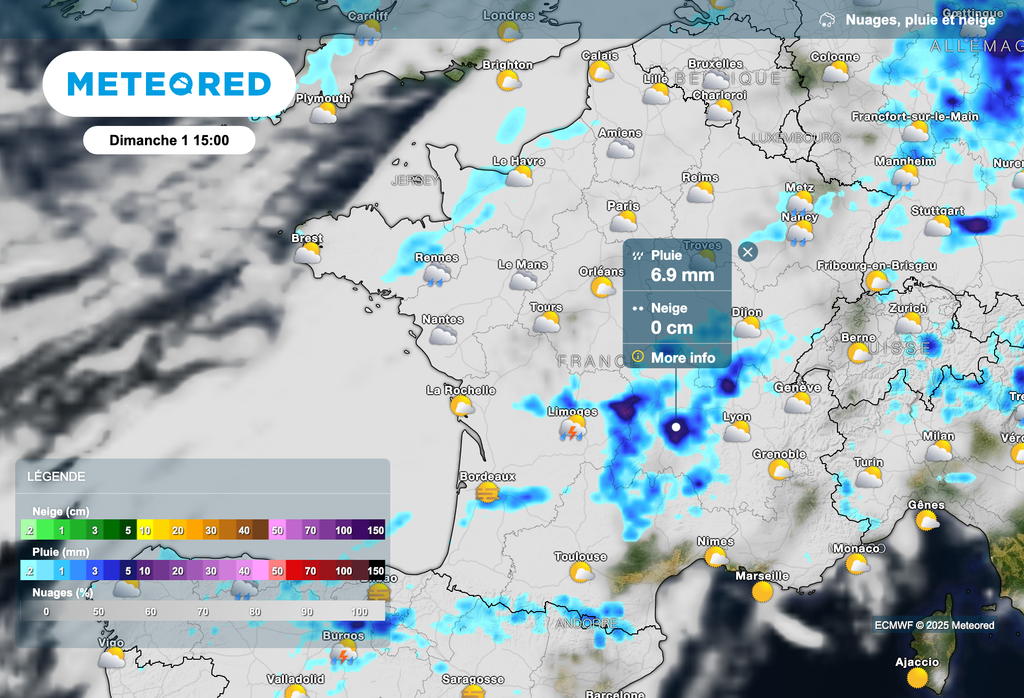Orages parfois forts dans le centre-est de la France cet après-midi. Orages parfois forts dans le centre-est de la France cet après-midi.