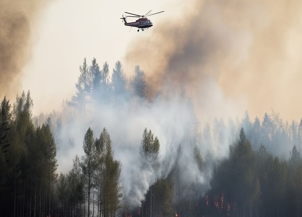 Fumée feu forêt