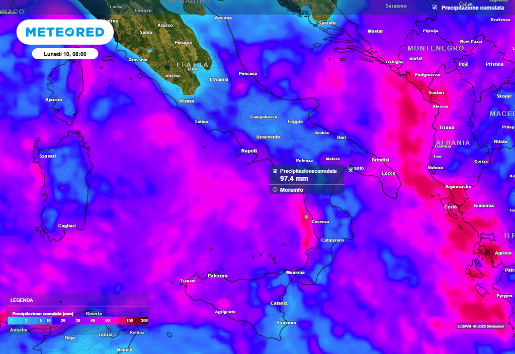 Accumuli pluviometrici previsti in questo weekend Accumuli pluviometrici previsti in questo weekend