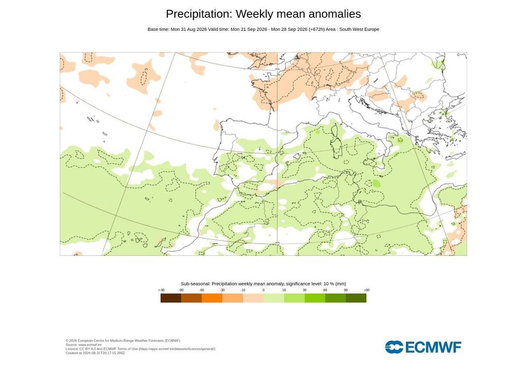 Caso a última atualização do modelo europeu se cumpra, o panorama meteorológico poderá ser mais instável durante a segunda quinzena de setembro nalgumas regiões portuguesas.
