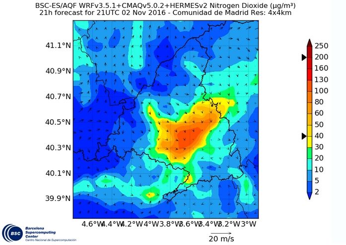 Algo Se Está Haciendo Mal En Los Episodios De Contaminación En Las Grandes Ciudades Hoy en día se pueden realizar predicciones deterministas de la calidad del aire a diferentes escalas y formatos. Ejemplo para Madrid. Fuente BSC.