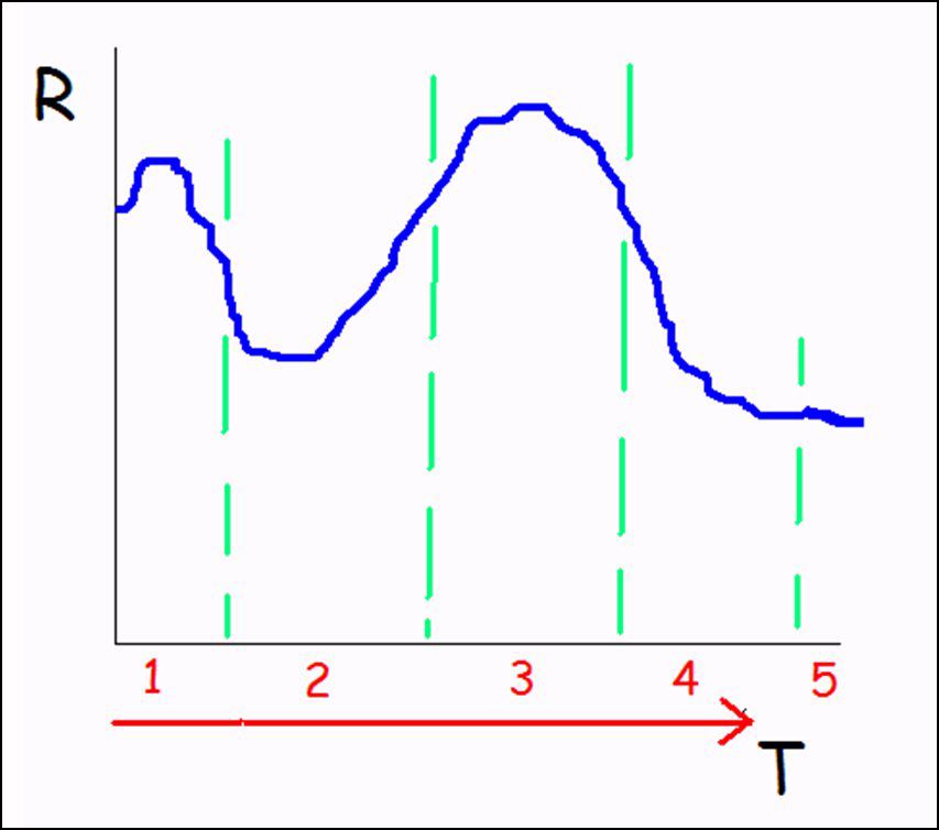 Algunas Notas Sobre Las Verdes Anomalías En Los árboles De Hoja Caduca A Finales De Otoño De 2006 Figura 2. Gráfica conceptual de reacción donde R y T representan la resistencia y el tiempo cronológico, respectivamente.