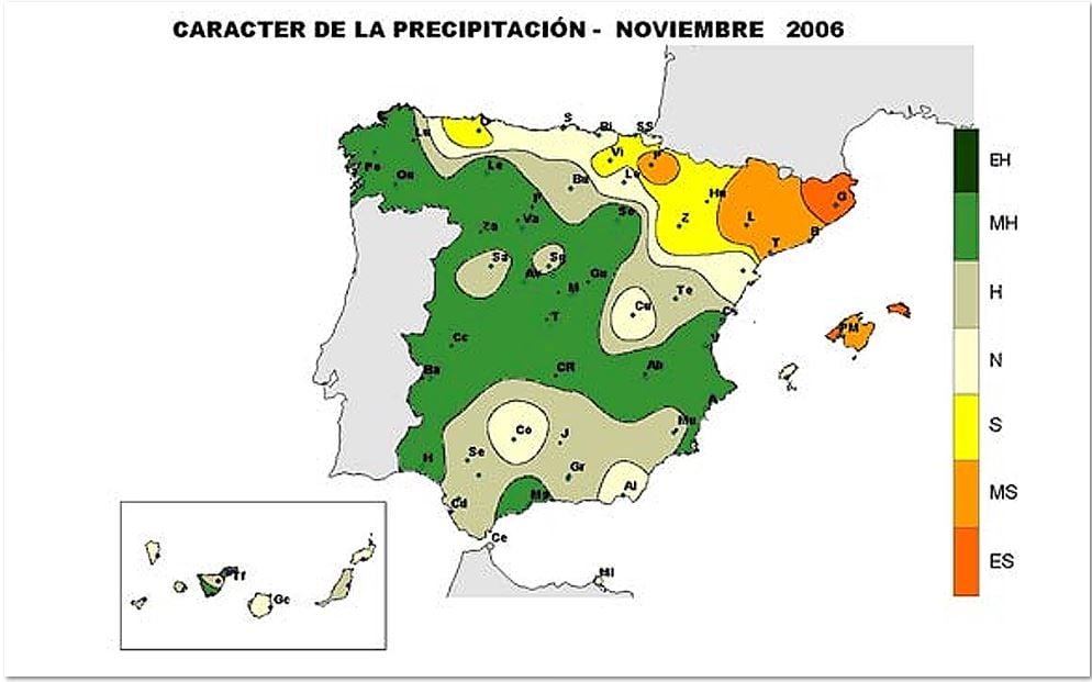 Algunas notas sobre las verdes anomalías en los árboles de hoja caduca a  finales de otoño de 2006