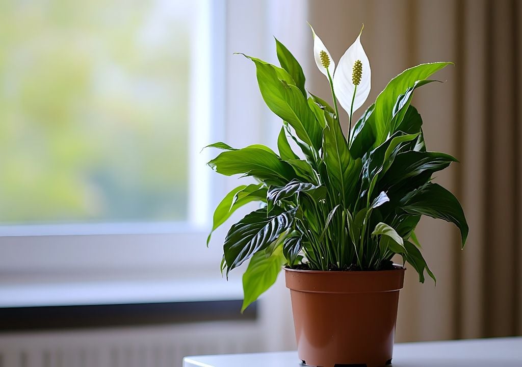 Plantas Muestra un colapso foliar llamativo ante la falta de agua; evitar ciclos de sequía ayuda a no debilitar la planta.
