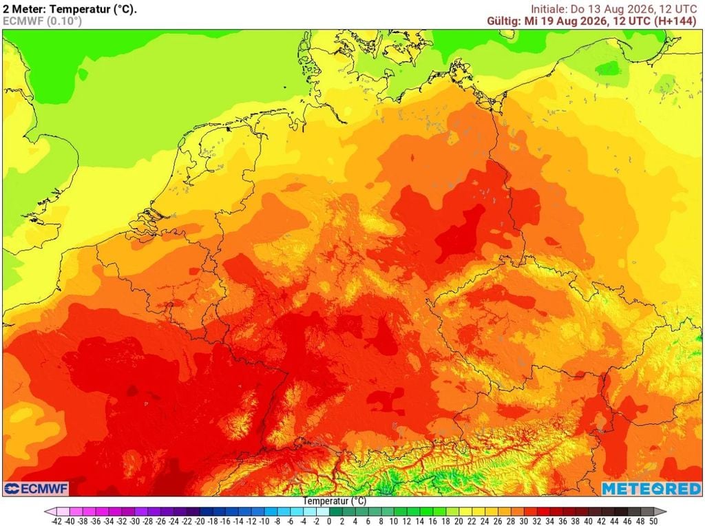 Abkühlung, hitze, deutschland Abkühlung nächste Woche? Das sieht nun wahrlich alles andere als kühl aus, weiterhin regional 30 Grad und mehr.