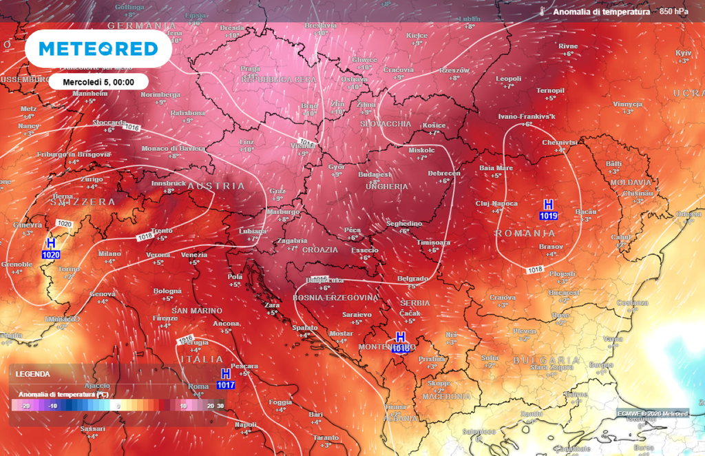 Ondata di calore. Il gran caldo che interesserà l'Italia nei prossimi giorni, specie il Nord.