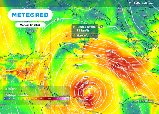 Allerta meteo, non &egrave; finita al Sud: oggi ancora piogge, temporali e venti fino a burrasca