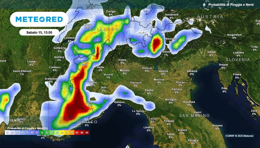Instabilità nel pomeriggio di sabato 15 agosto sulle aree alpine e Appennino settentrionale.