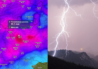 Allerta meteo, forte maltempo imminente in 5 regioni: lunedì 21 luglio temporali in estensione, previsti fino a 100 mm 