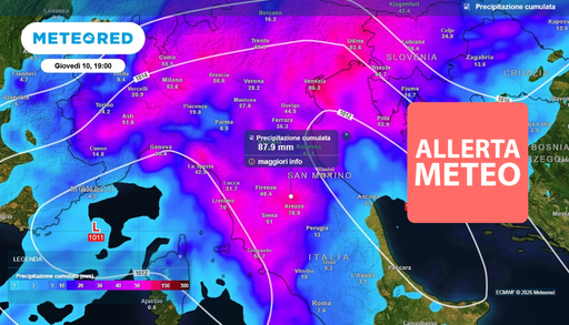 Allerta meteo: gioved&igrave; 10 settembre allerta arancione per temporali in 4 regioni del Centro-Nord, gialla in 11