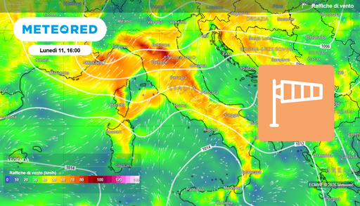 Allerta meteo, luned&igrave; 11 maggio attesi venti di burrasca e temporali al centro-nord: le regioni colpite