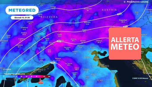 Allerta meteo per forte maltempo mercoled&igrave; 9 settembre: avviso arancione in Lombardia, Veneto e Emilia-Romagna
