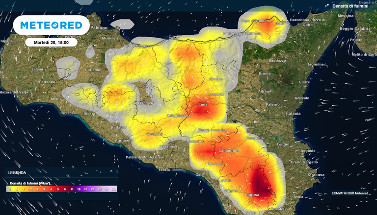 Allerta meteo per maltempo oggi in Sicilia, rovesci e temporali dalle 12 in queste aree dell'isola