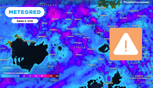 Allerta meteo, piogge fino a 100 mm: tra gioved&igrave; 7 e sabato 9 maggio si moltiplicheranno i temporali