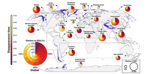 Por primera vez, los cient&iacute;ficos proporcionan fechas de cu&aacute;ndo es probable que desaparezca cada glaciar de la Tierra
