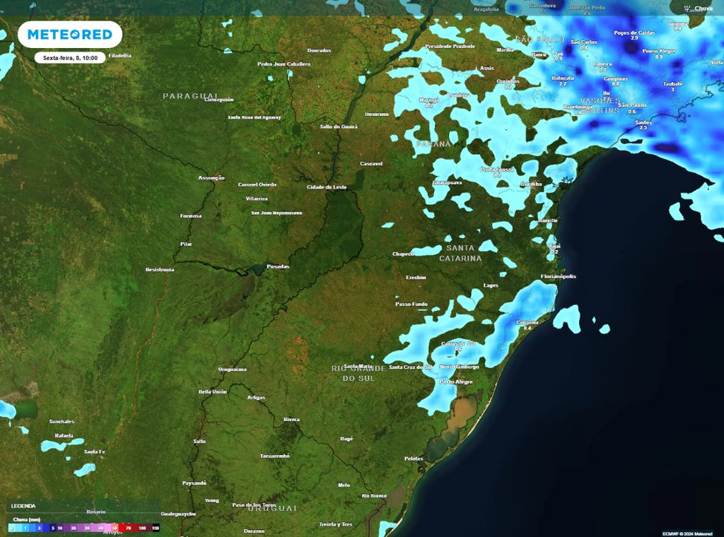 previsão, precipitação